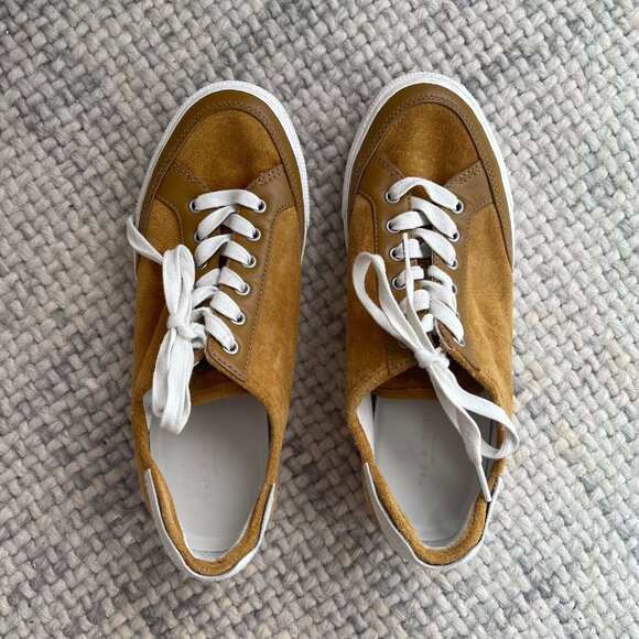Rag & Bone Women's Army Low-Top Sneaker in Golden Brown Suede - Picture 2 of 7